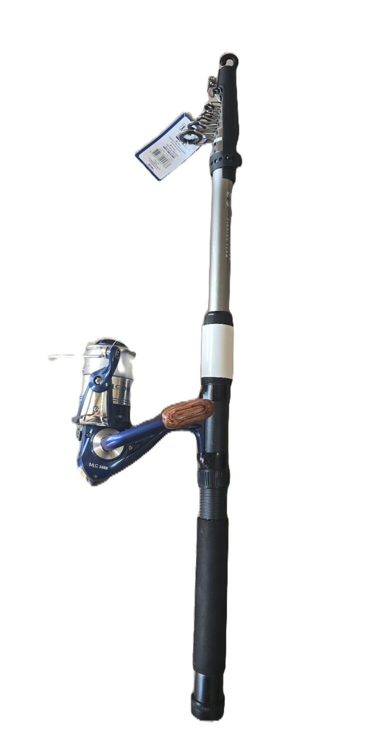DFT Topgun 300 cm Teleskopik Olta Kamışı 50-100 g ve DFT Mc5000 Misinalı 1 Bb Olta Makinası SET